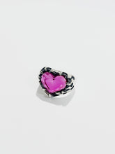 Cargar imagen en el visor de la galería, Anillo Corazón Flamas Edición Especial Rosa de Francia