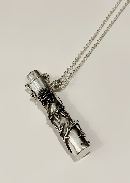 Porta Cigarro de Rosa en Plata