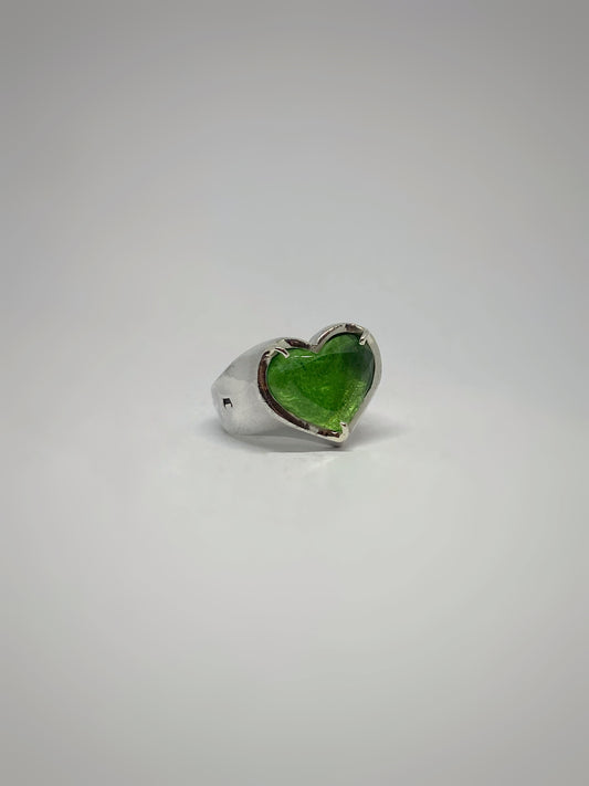 Anillo Corazón Con Cristal