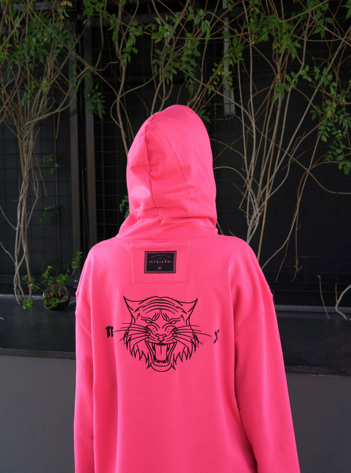 Sudadera Tigre Rosa Neón