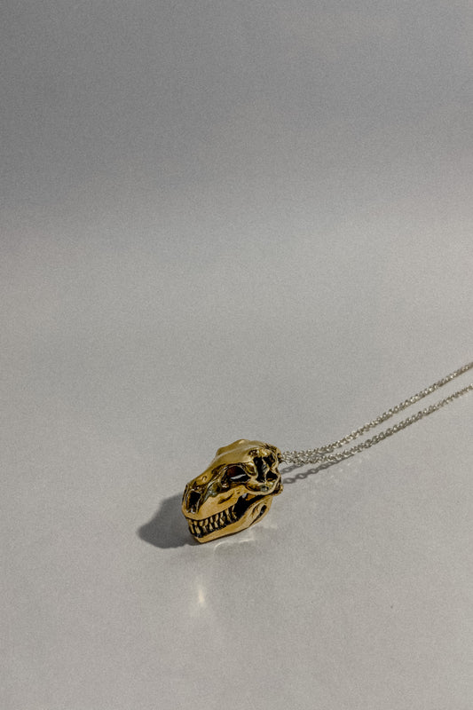Collar Cráneo de T-Rex Edición Especial Chapa de Oro