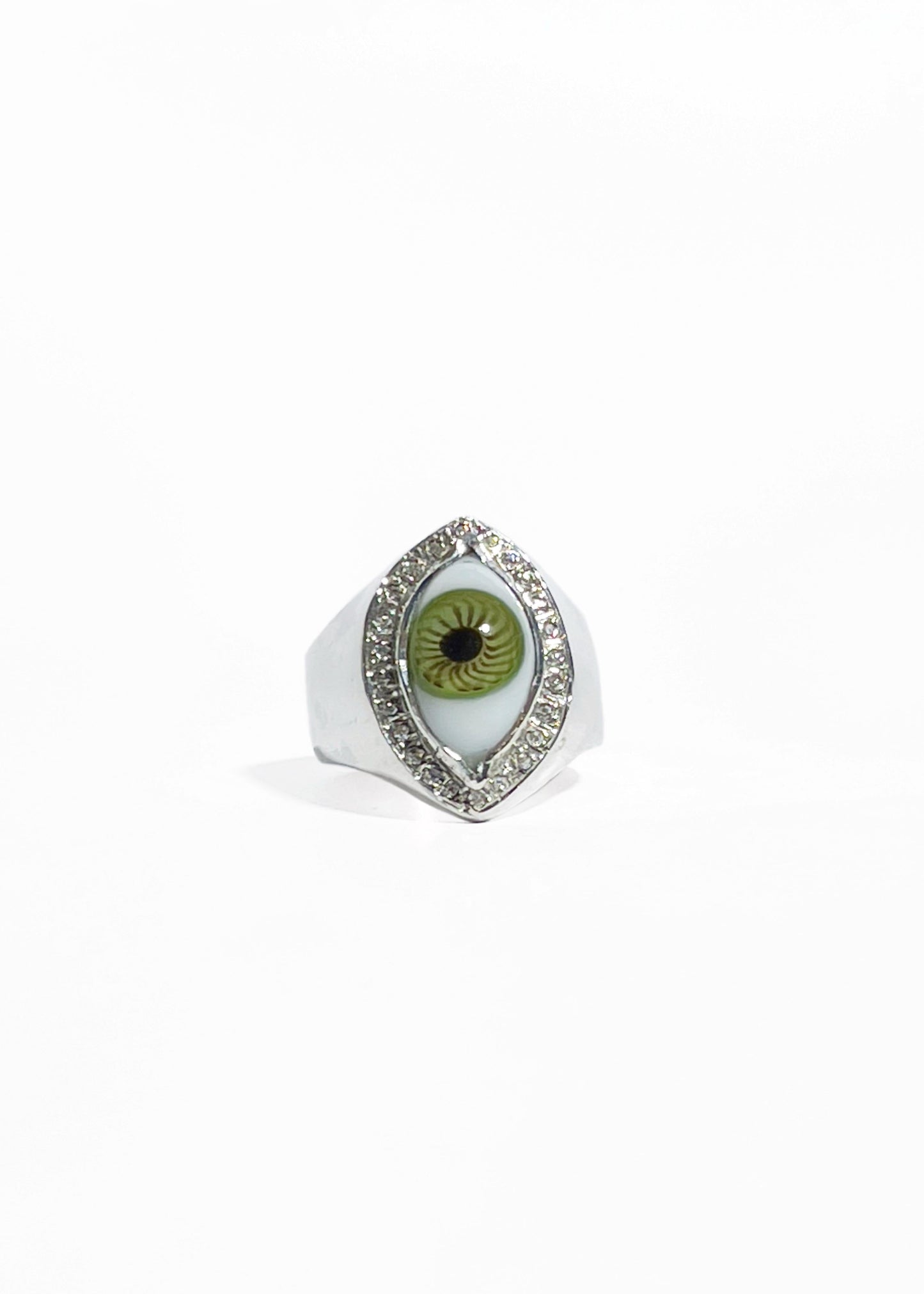 Anillo Ojo Transversal con Incrustaciones