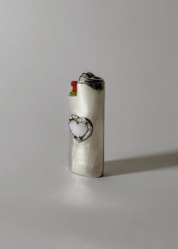 Porta Encendedor Corazón Madre Perla