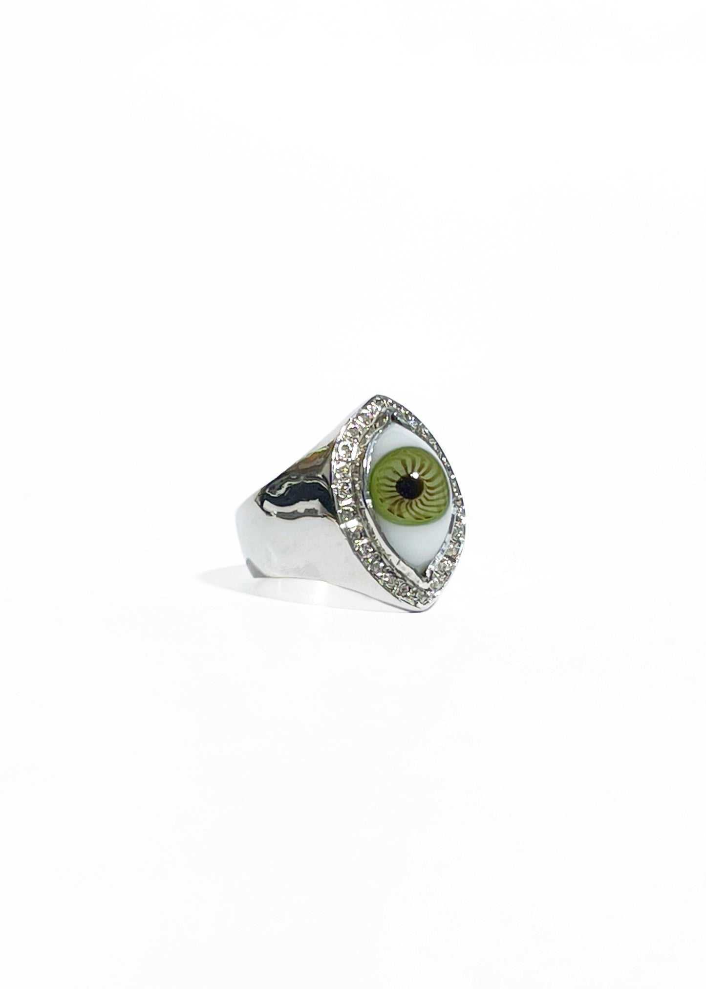 Anillo Ojo Transversal con Incrustaciones