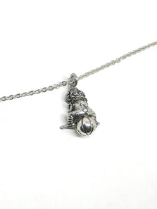 Collar Payaso con Pelota de Plata