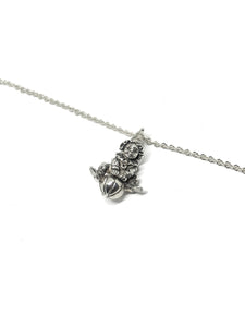 Collar Payaso con Pelota de Plata
