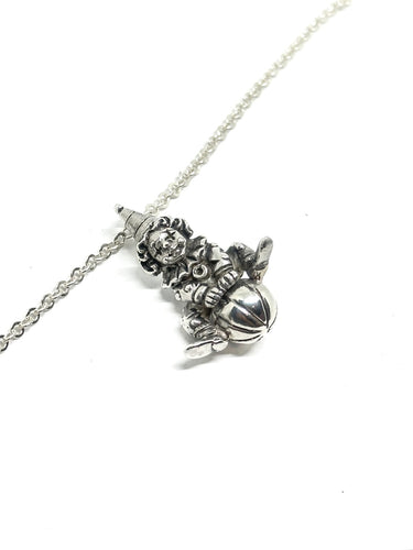 Collar Payaso con Pelota de Plata