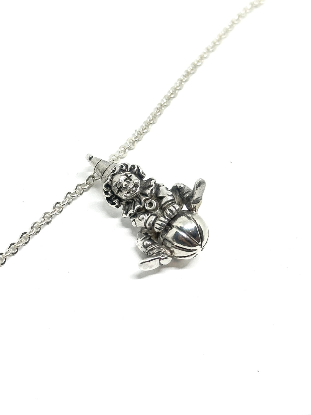 Collar Payaso con Pelota de Plata