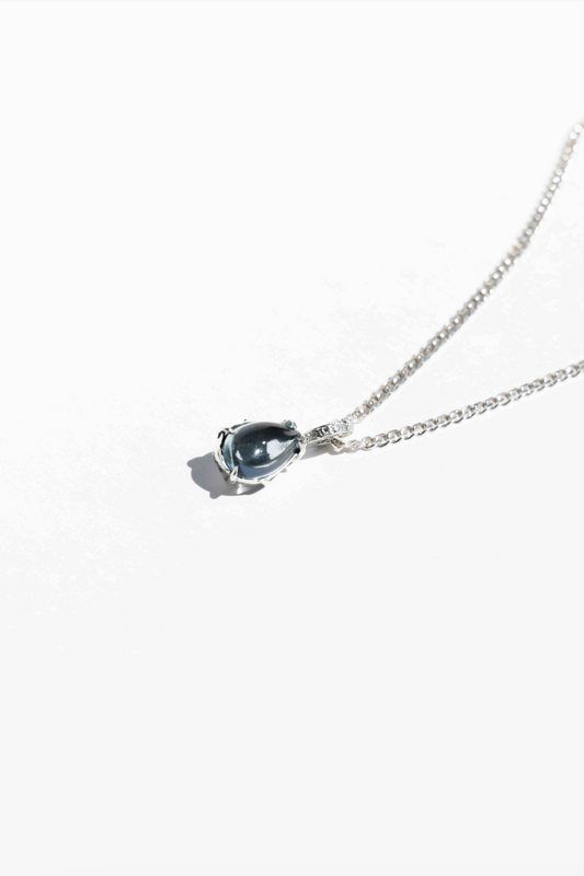 Collar Araña con Topacio azul y Diamantes