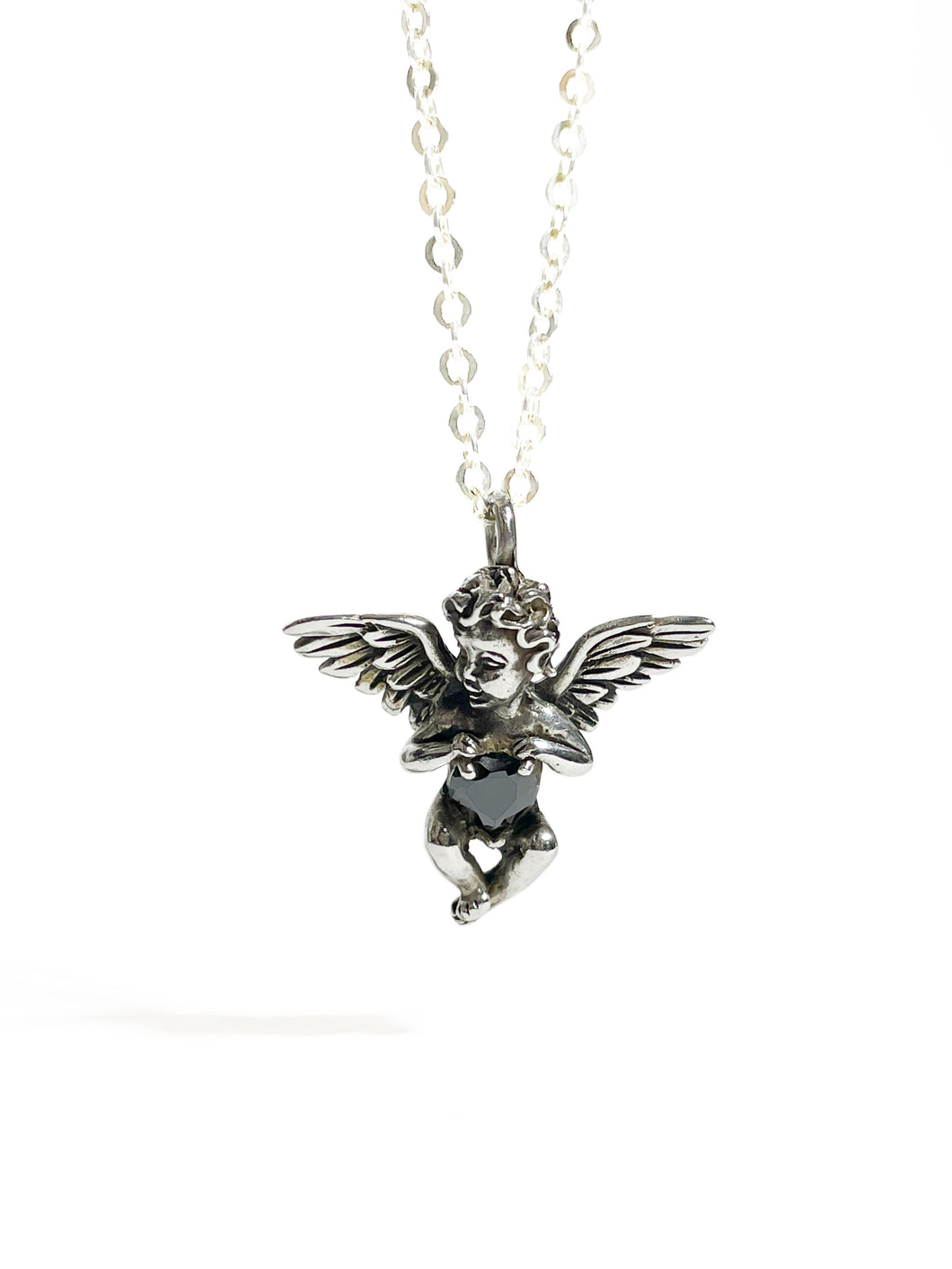Collar Cupido con Zafiro Negro