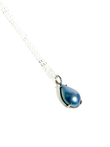 Collar Gota con Perla Azul
