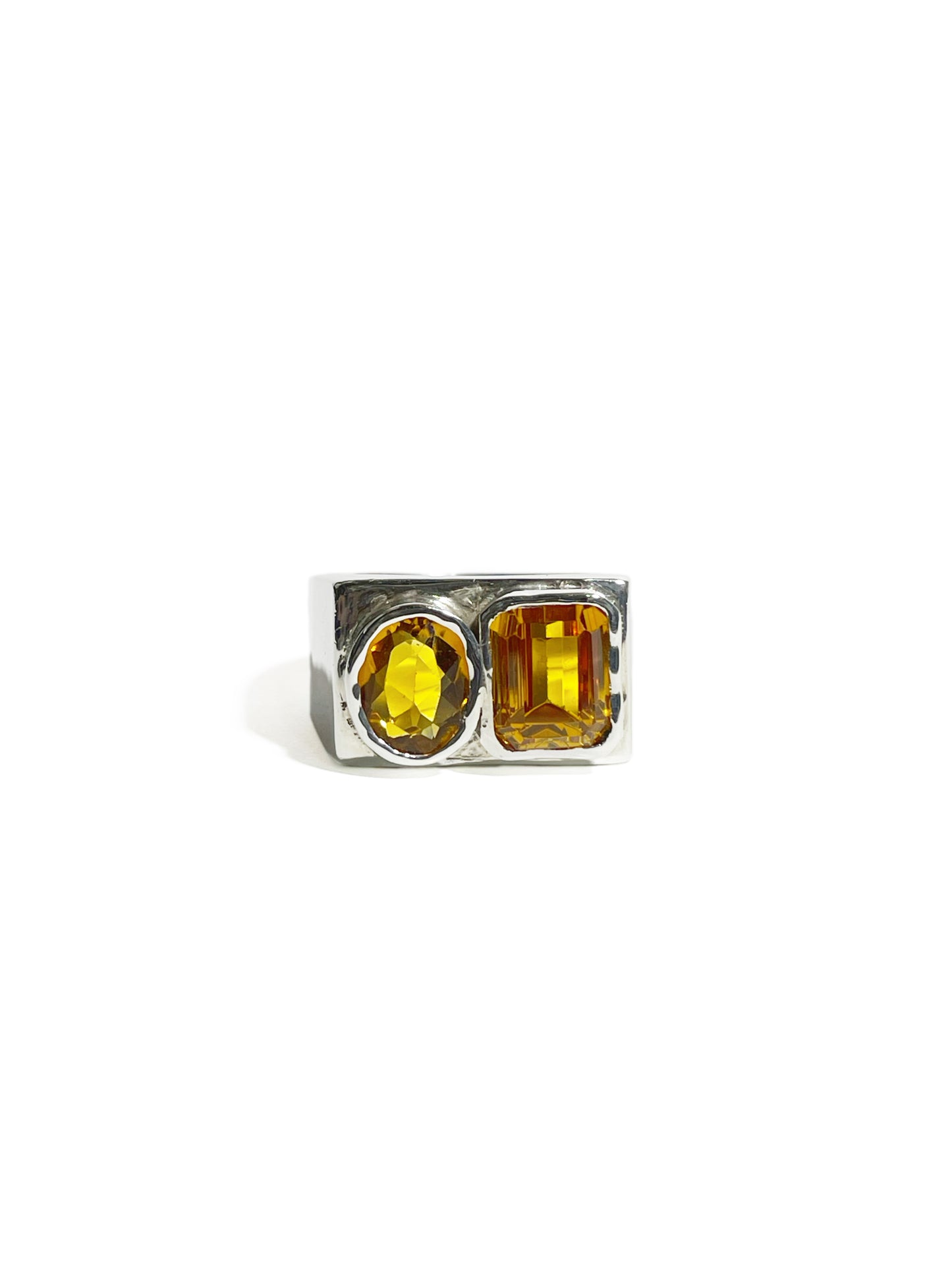 Anillo con Citrinas Facetadas