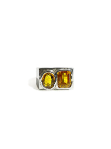 Anillo con Citrinas Facetadas