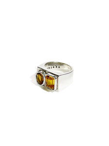 Anillo con Citrinas Facetadas