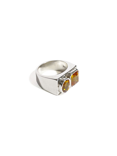 Anillo con Citrinas Facetadas