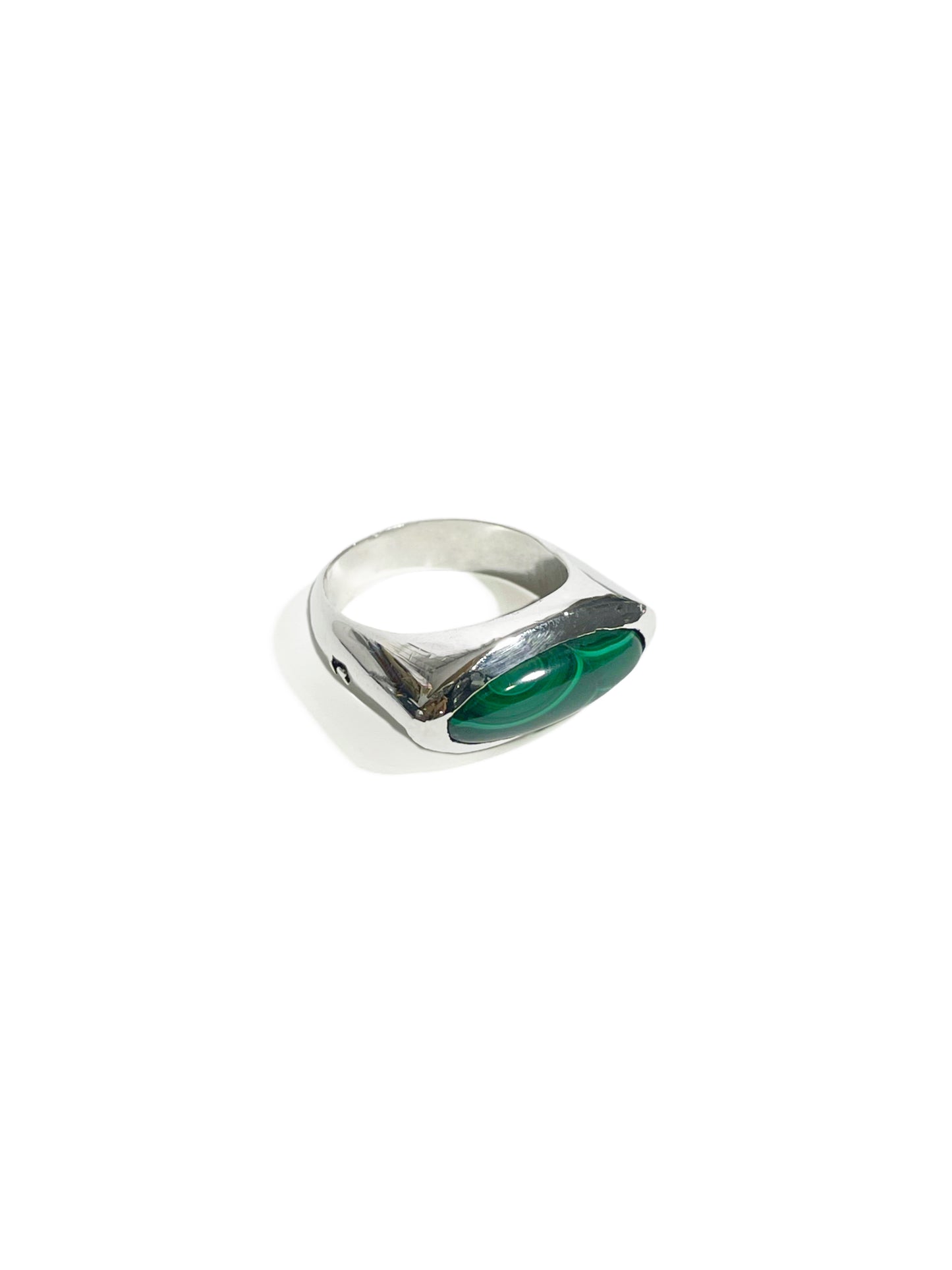 Anillo Ovoide Malaquita