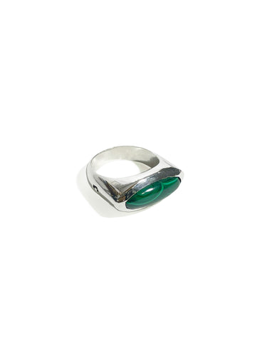 Anillo Ovoide Malaquita