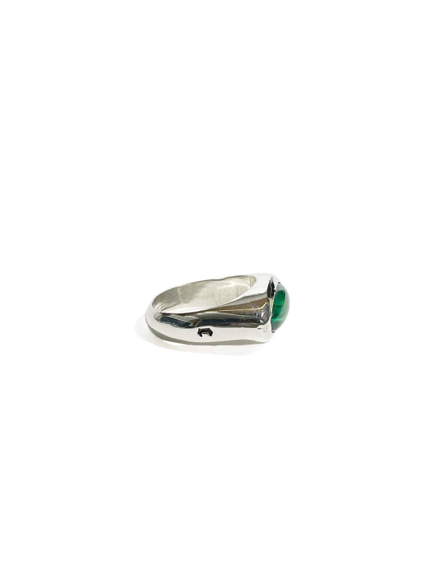 Anillo Ovoide Malaquita