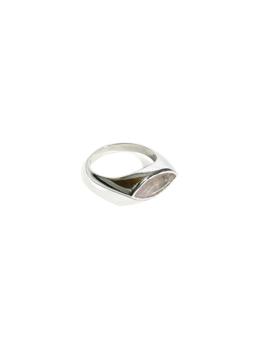 Anillo Marquiz con Cuarzo Rosa Horizontal