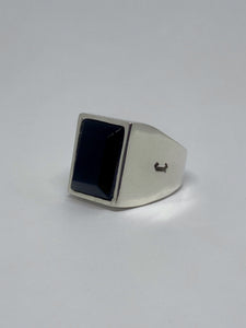 Anillo Rectangular Piedra Facetada