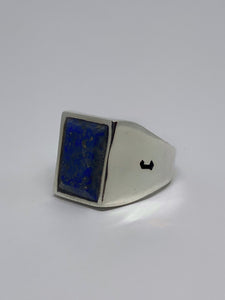 Anillo Rectangular Piedra Facetada