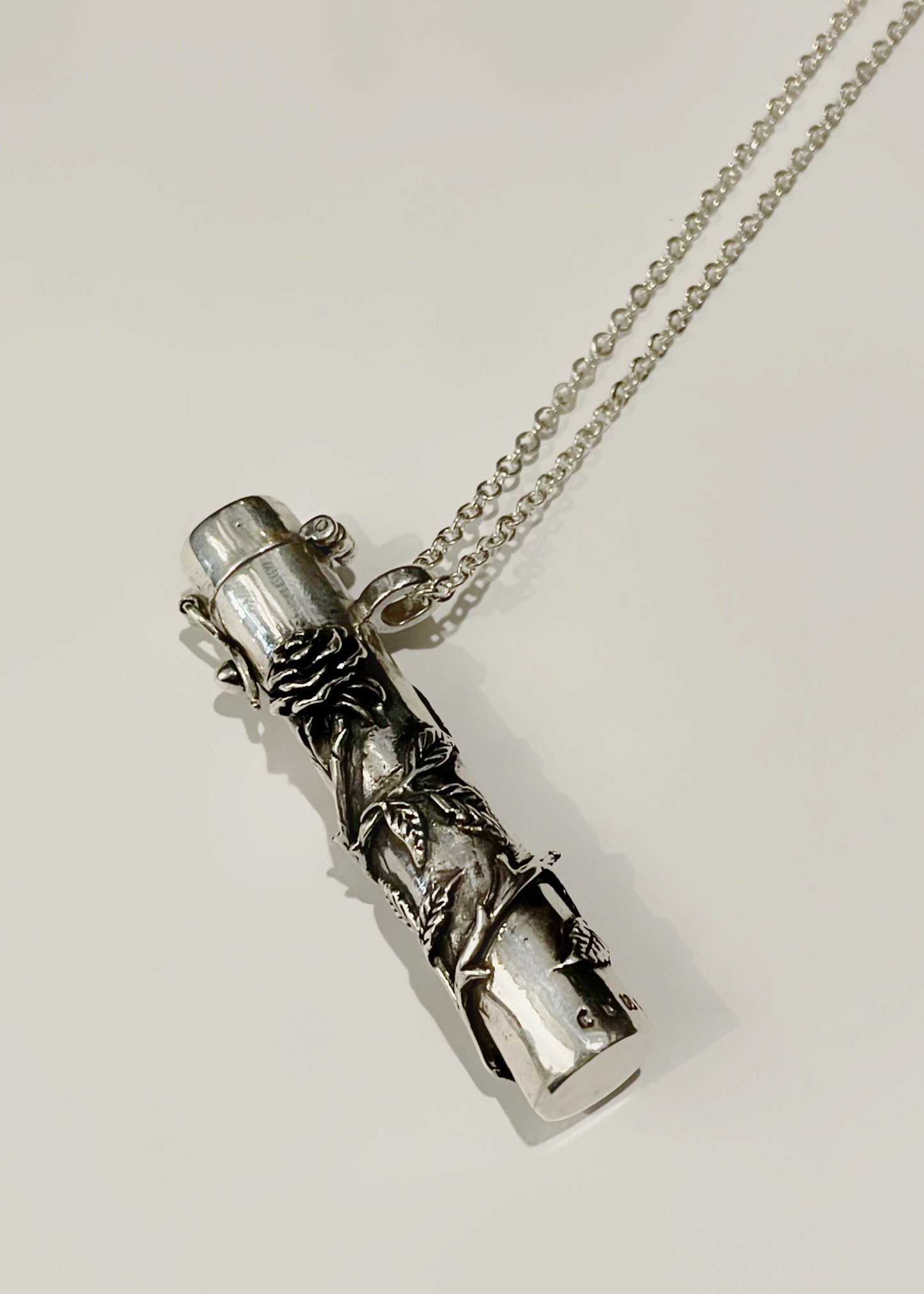 Porta Cigarro de Rosa en Plata