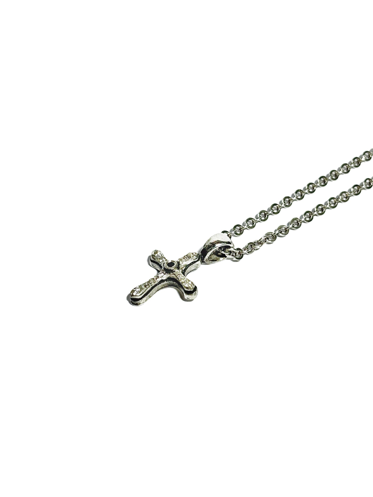Collar Cruz con Incrustaciones
