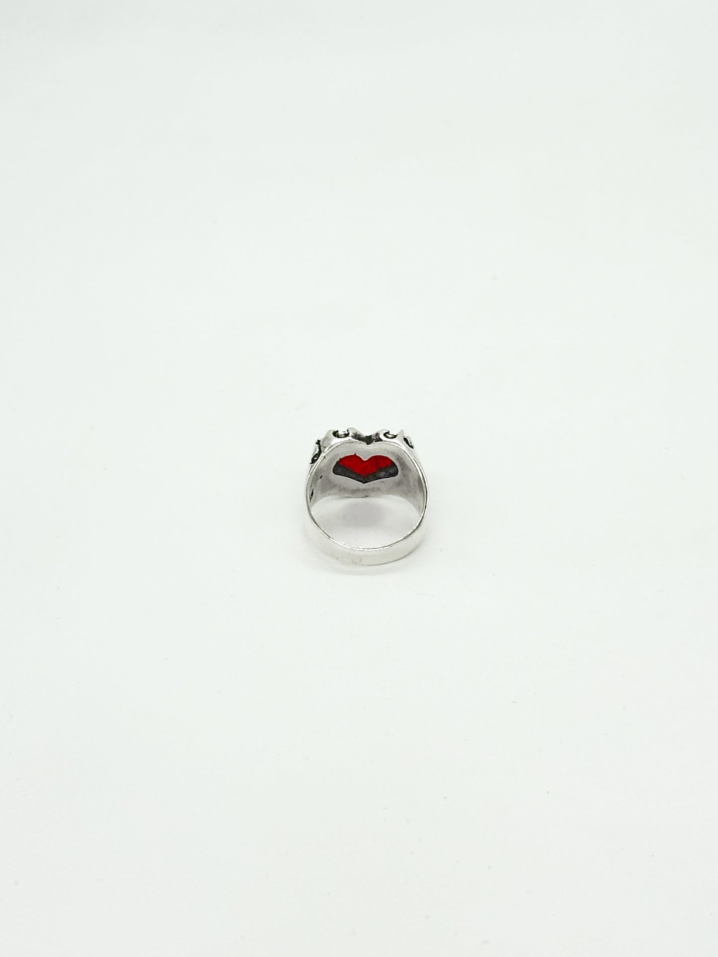 Anillo Corazón Flamas con Cristal