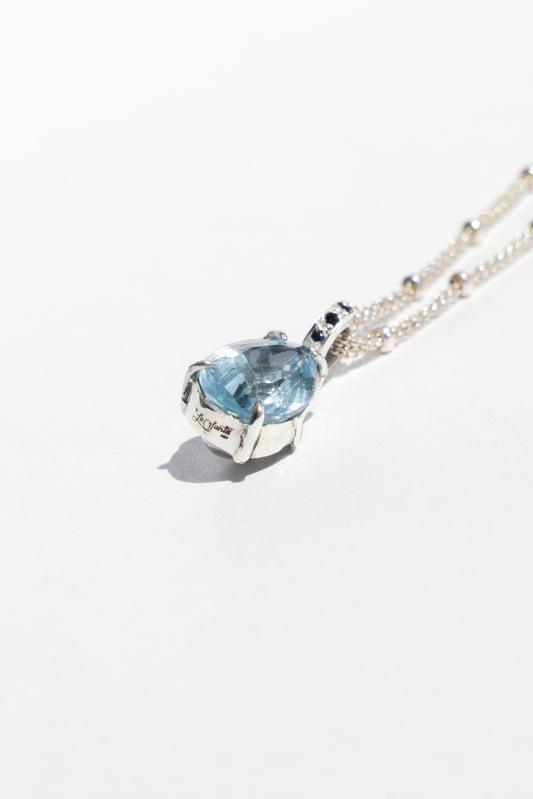 Collar Araña con Topacio azul y Zafiros