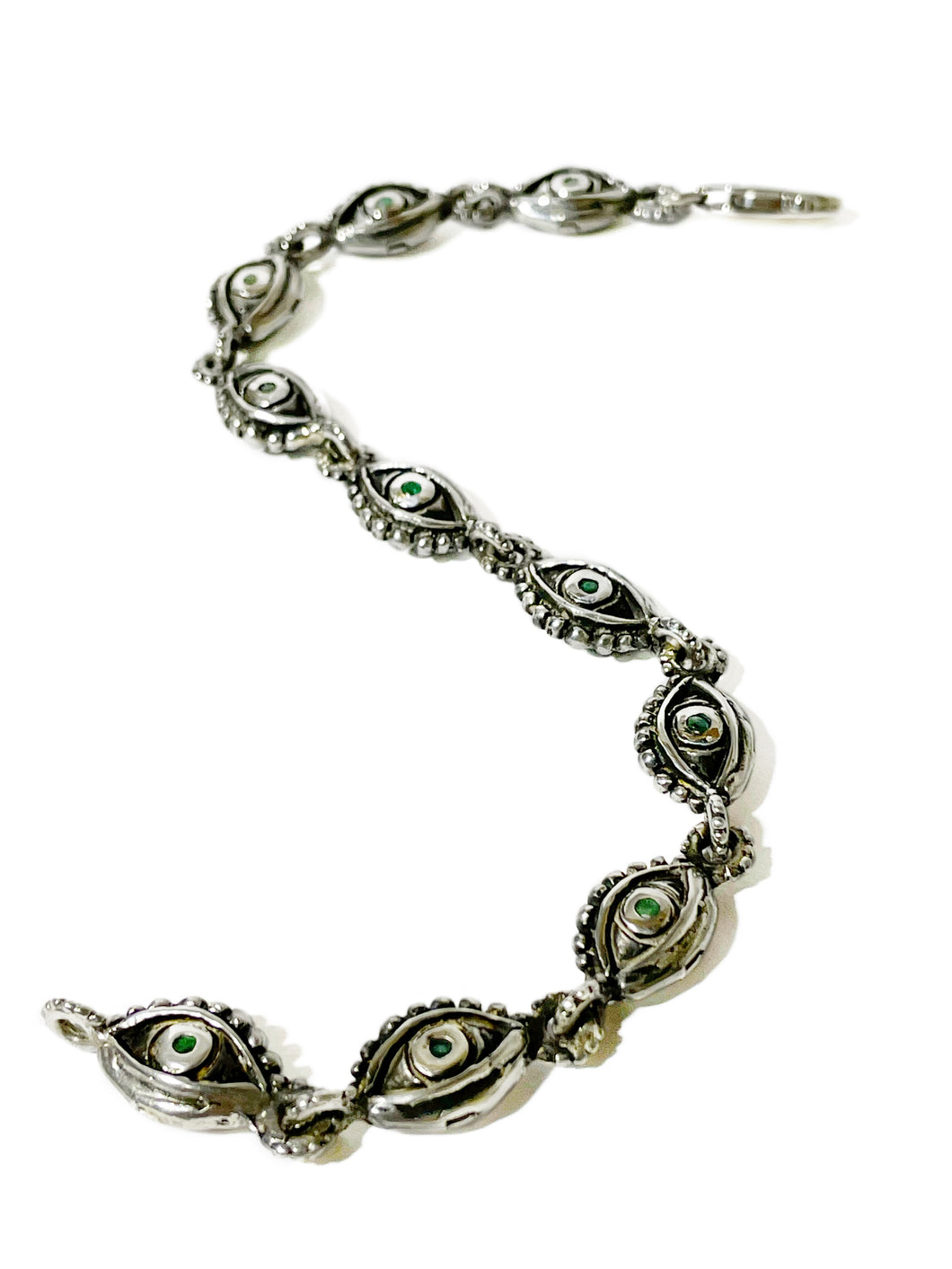 Pulsera de Ojos Edición Especial con Incrustaciones de Esmeralda