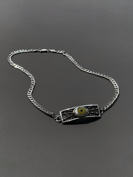 Choker Placa con Ojo de Cristal