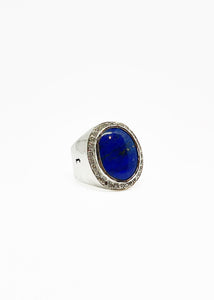 Anillo Italiano Ovalado con Incrustaciones