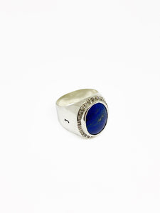 Anillo Italiano Ovalado con Incrustaciones
