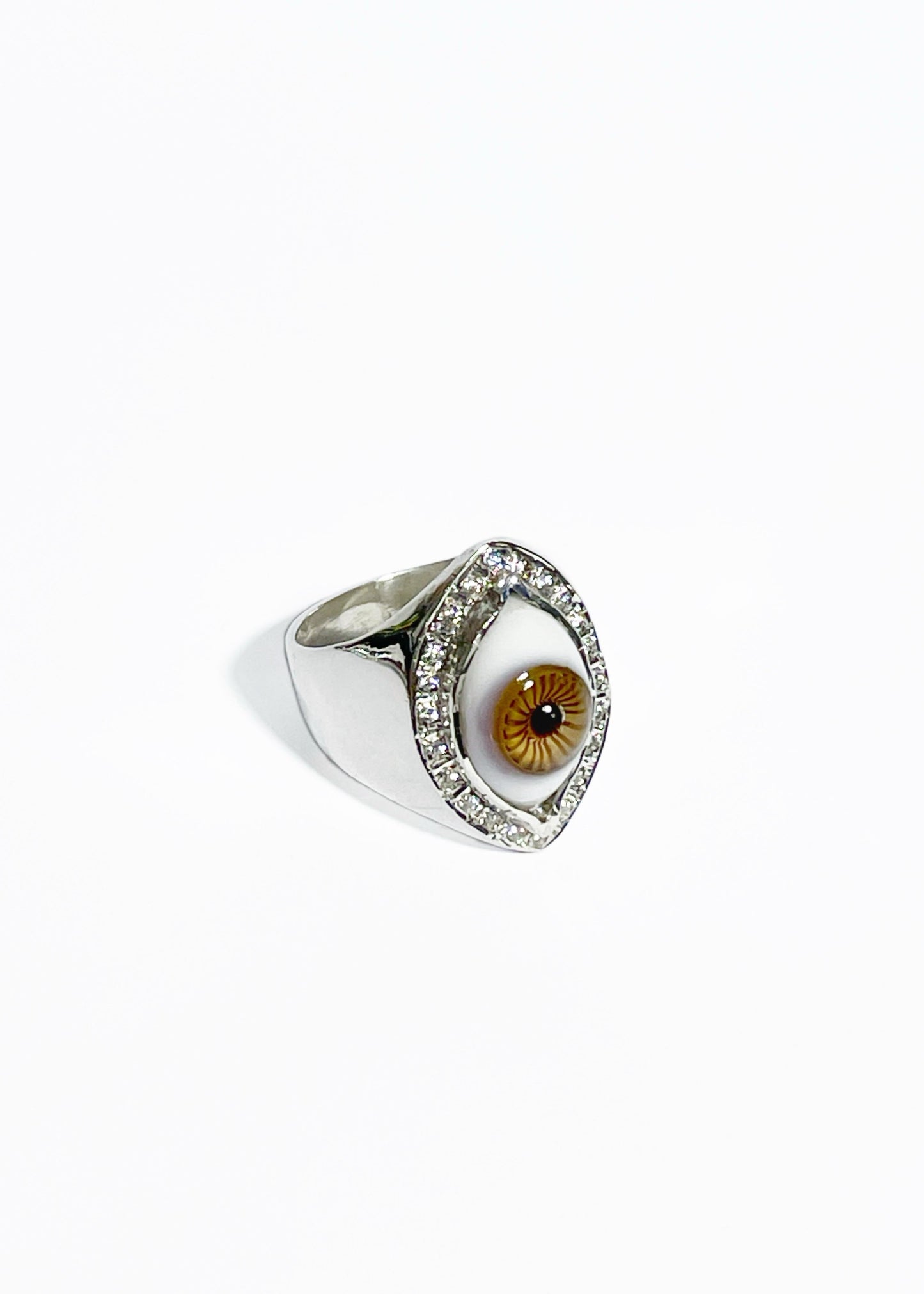 Anillo Ojo Transversal con Incrustaciones
