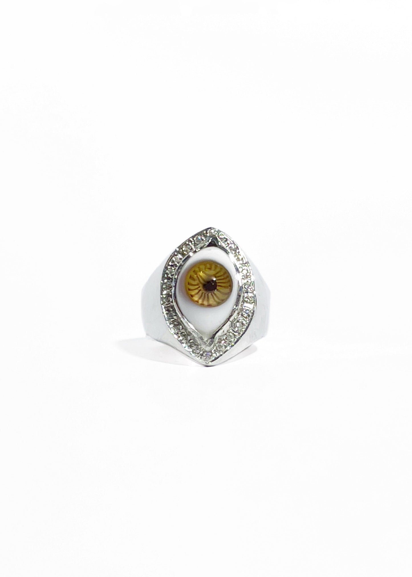 Anillo Ojo Transversal con Incrustaciones