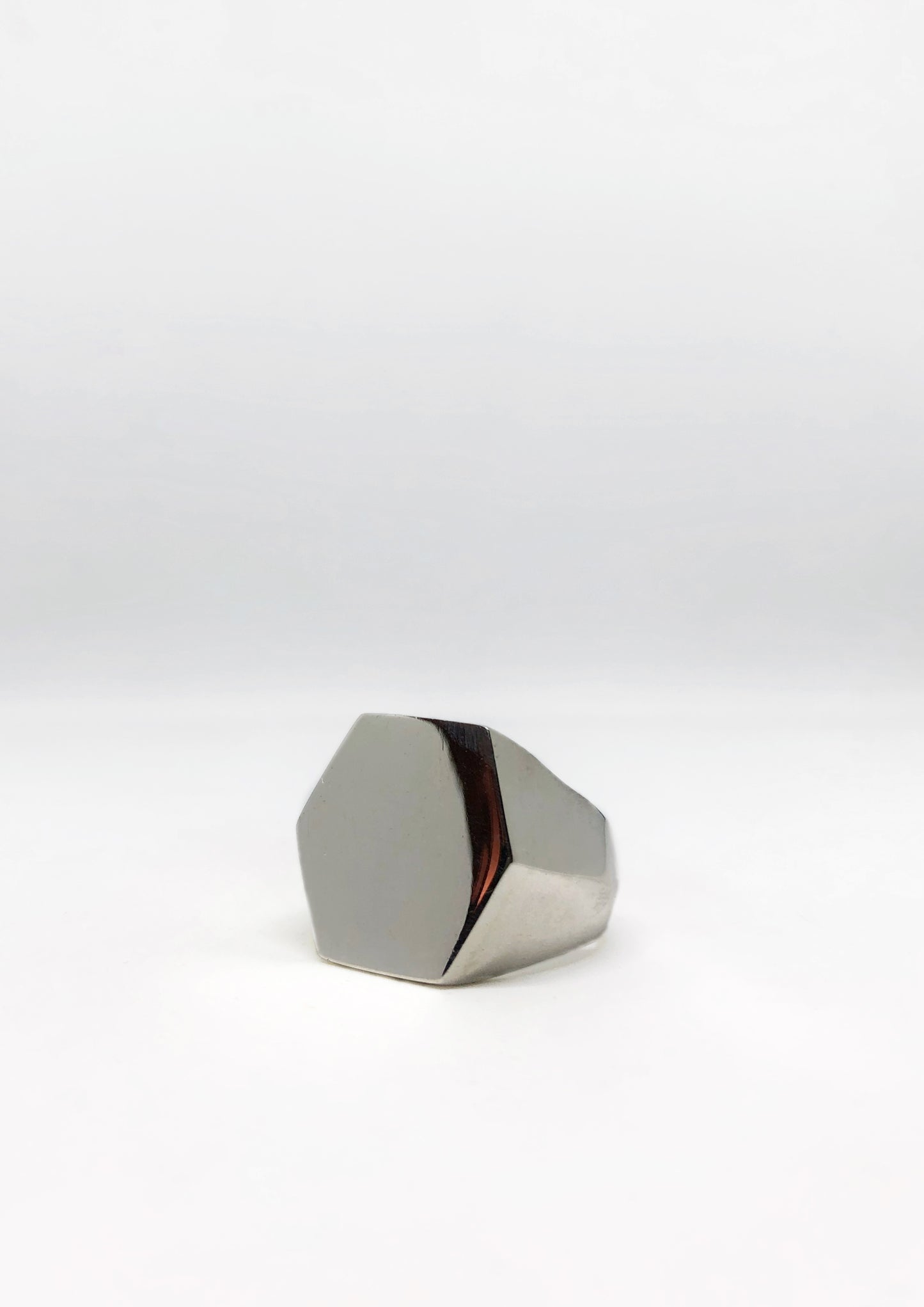 Anillo Espejo Hexágono