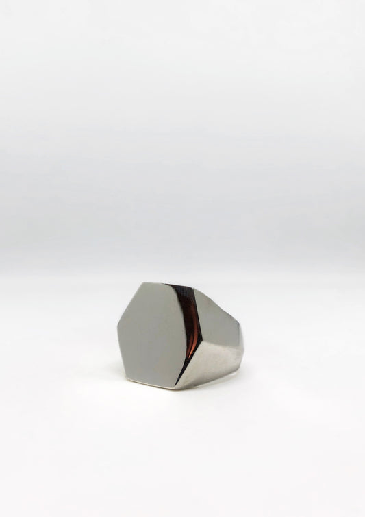 Anillo Espejo Hexágono