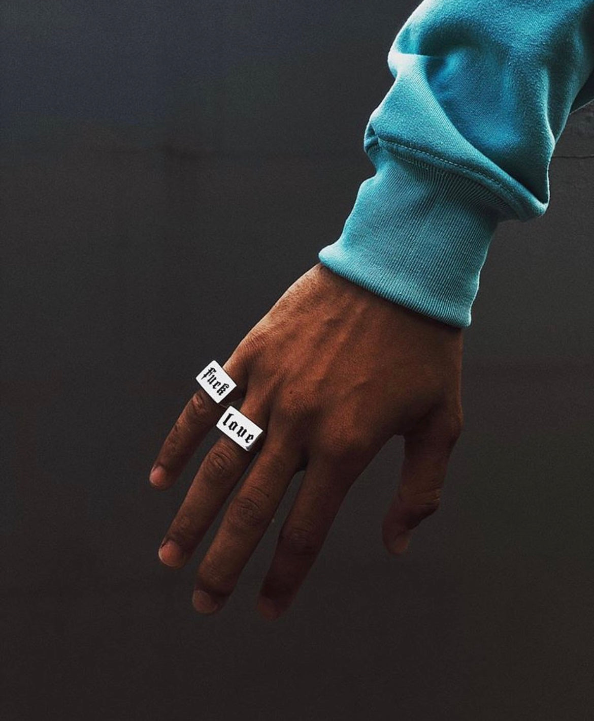 Par de anillo Fuck Love