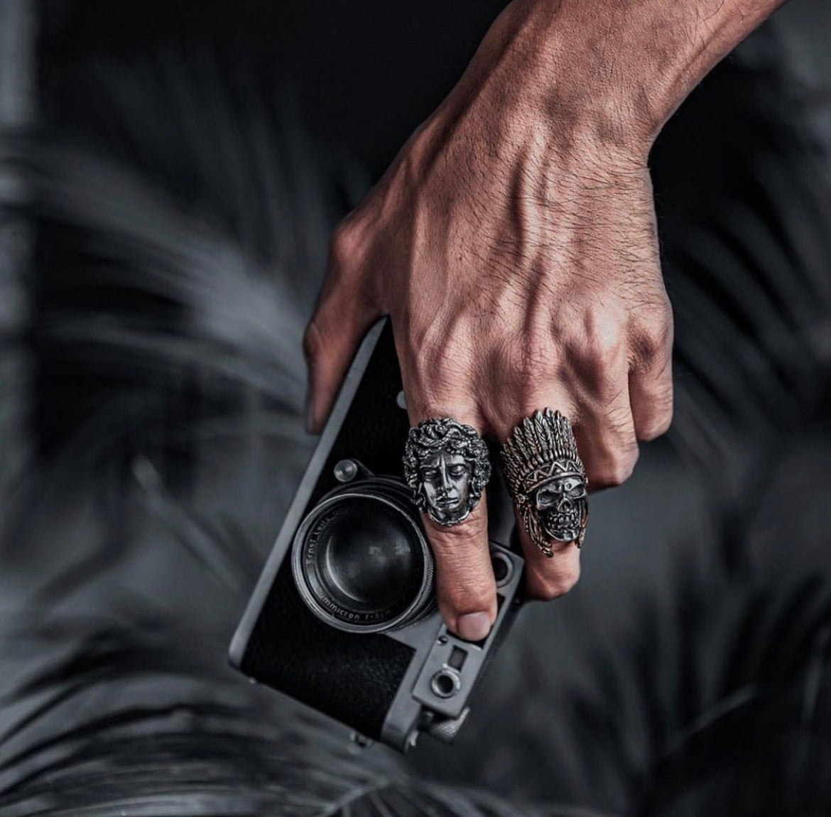 Anillo Calavera Jefe Indio