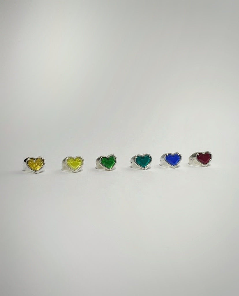 Anillo Corazón Con Cristal