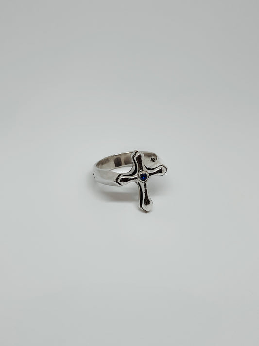 Anillo Cruz con Incrustación