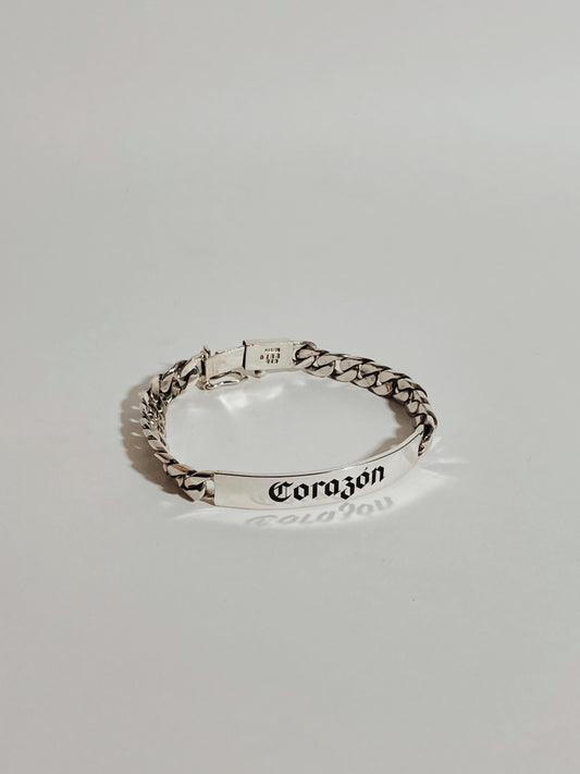Pulsera Barbada 8mm con Placa Personalizada