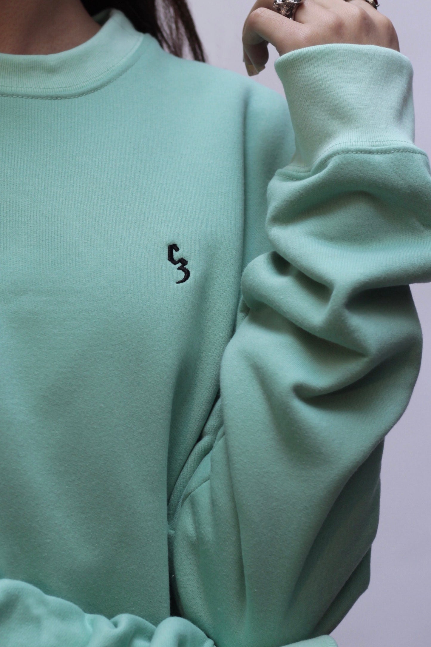 Sudadera Cruzada Menta